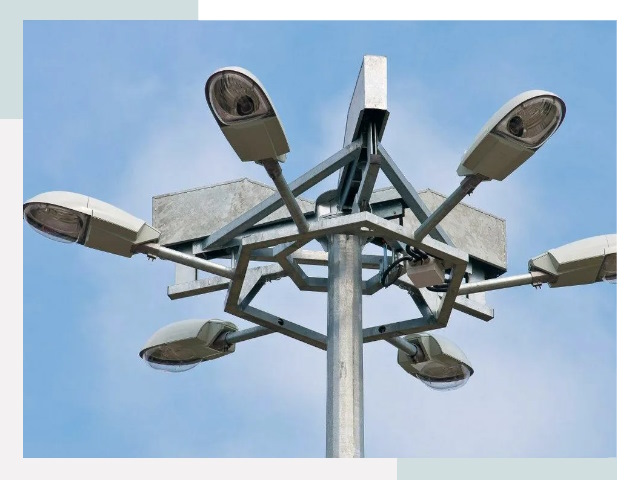 Монтаж осветительных мачт в слободском