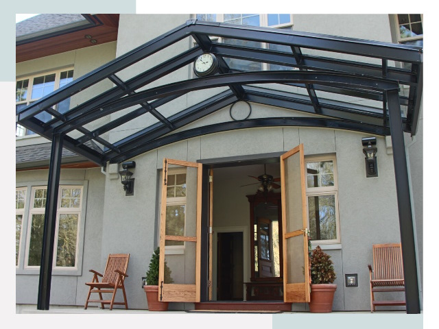 Козырьки металлические в слободском