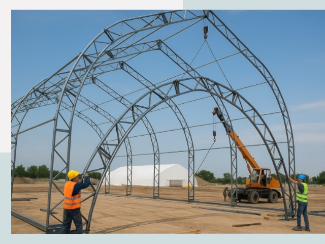 Монтаж ангаров в слободском от 618 руб. - Надежно и быстро